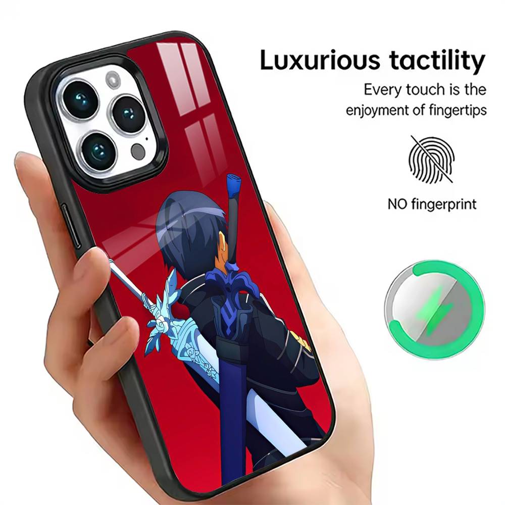

Sword Art Online Kirito Phone Case For iPhone17,16,15,14,13,12,11 Plus,Pro Magnetic with Magsafe Wireless Charging iPhone12mini