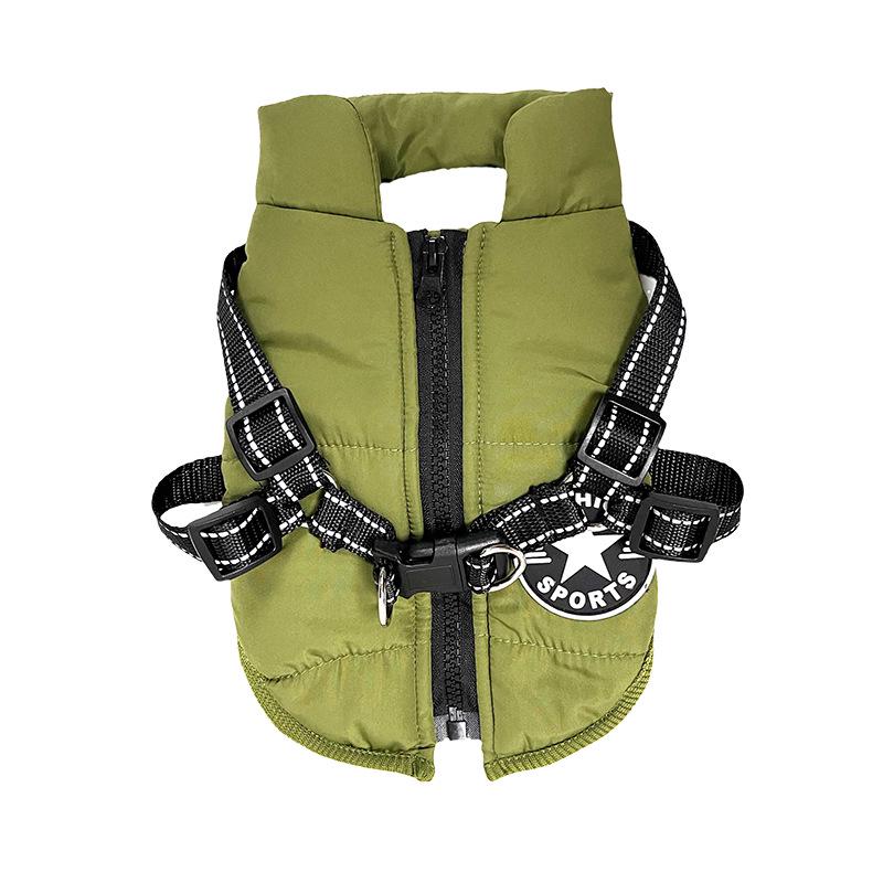 Waterproof Cotton Dog Coat - Thickened Winter Warm Vest for Pets L