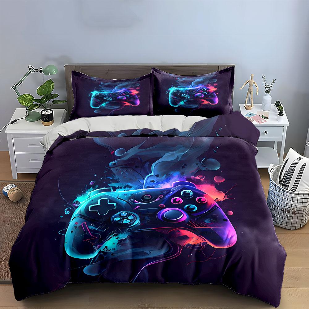 "Gaming Controller Bedding Set" Bedding Duvet Cover Set Duvet Cover Pillowcases (1 * Duvet Cover 2 * Pillowcases, Without Duvet Insert)