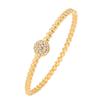 Europe and the United States Hot-selling Round Oil-pressed Diamond-encrusted  Women's Light Luxury High-end Cold Wind Electroplating K