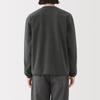 MUJI Returnable Fleece Khaki Size L Men's Cardigan, Green, (AB1P8A5A)