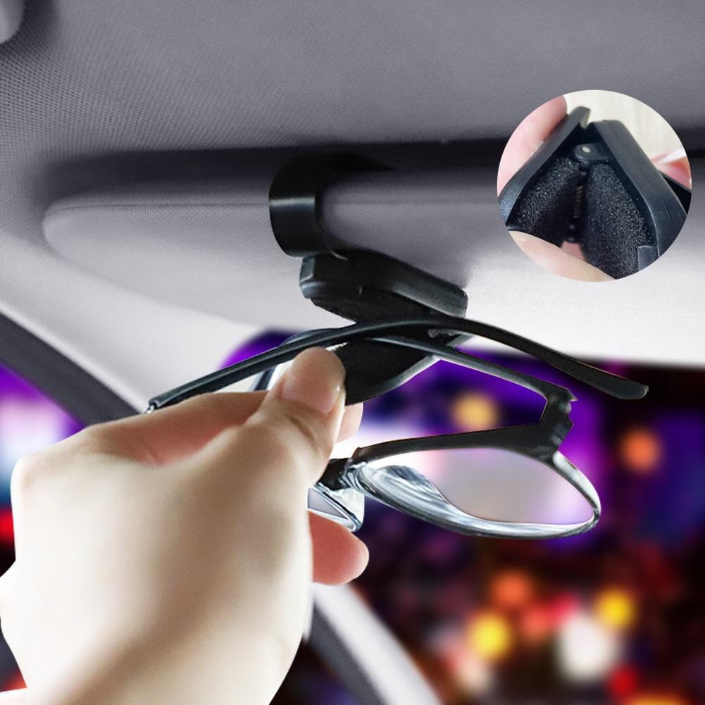 Car Sun Visor Organizer with Rhinestone Detail and Firm Grip for Eyewear and Card Storage Suitable for Most Vehicles