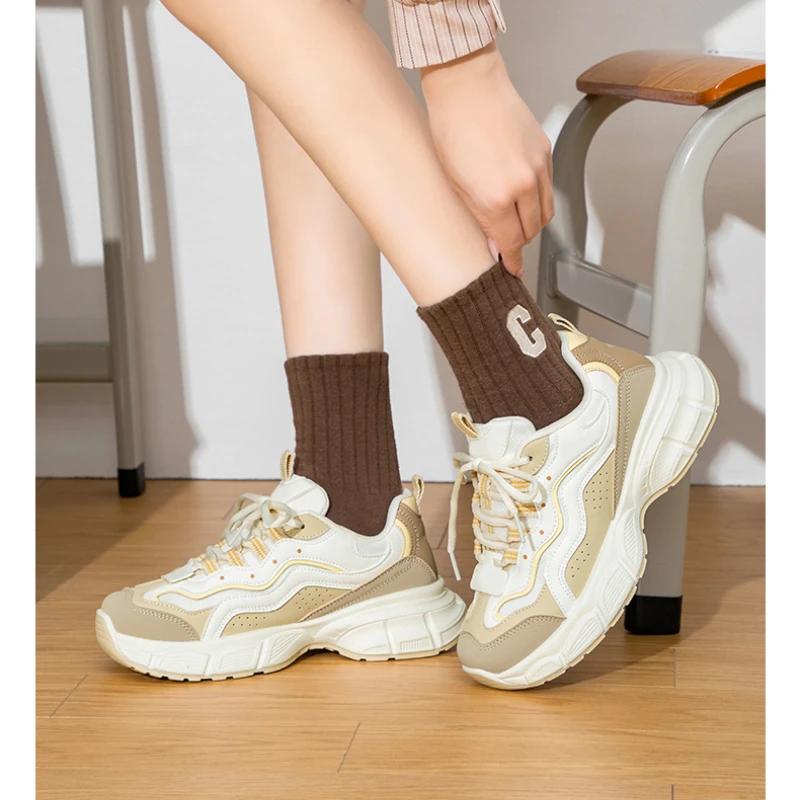 Fashion Woman Sneakers 2025 Chunky Tennis Female Thick Bottom Women's Sports Shoes Platform Ladies Casual Sneaker Fashion Running Shoes