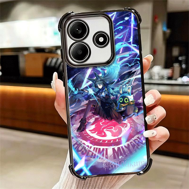 Zenless Zone Zero Hoshimi Miyabi Soft Phone Case For Xiaomi Redmi Note 14 15 Pro Plus 13 12 11S 11T 5G 10 9S 9 Plating Anti-Fall