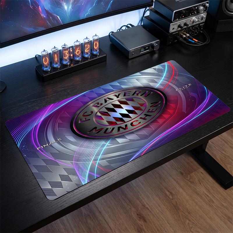 Tappetino per Mouse con Motivo a Tema Bayern Monaco, Design con Logo Calcio Tappetino da Scrivania XXL per Gaming Mouse Pad Antiscivolo per Computer