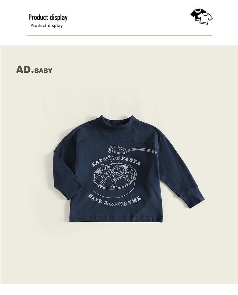 Autumn Korean Cartoon Sweatshirt for Kids - Breathable, Versatile, Long Sleeve Base Layer