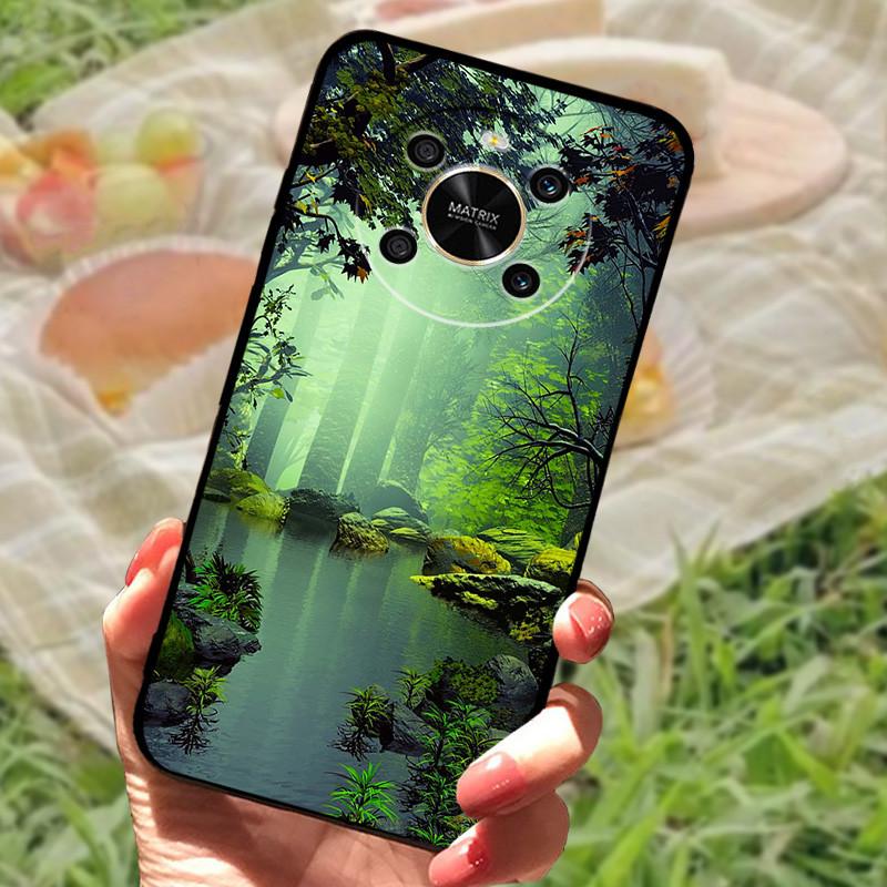 For Honor X 9 4G Case Silicone Soft Marble Protective Covers For Honor X9 Cases Fashion Black Bumper for Huawei Honor X 9 Fundas