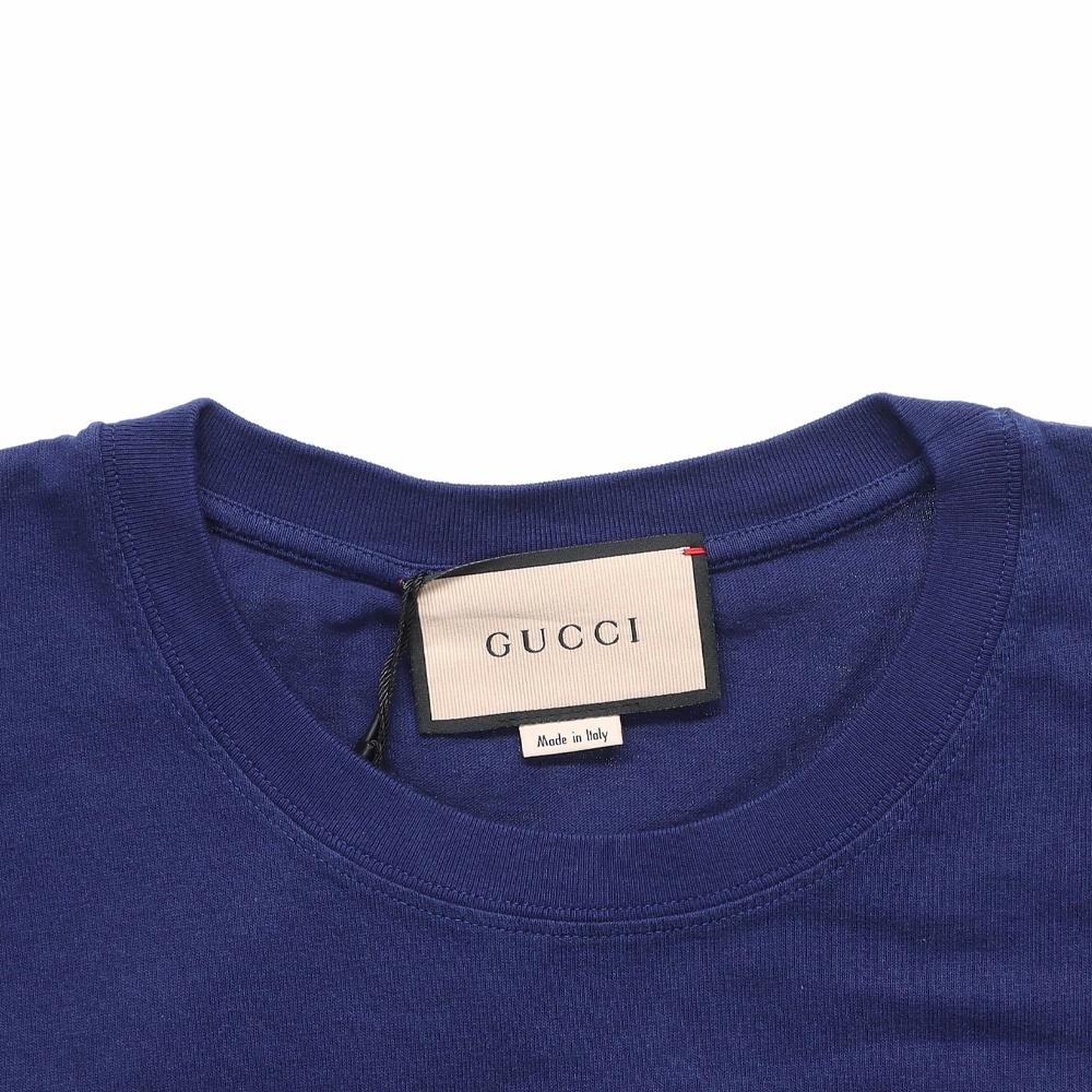 Gucci Interlocking G Stripe Print T-shirt 'Blue' Men's 616036-XJDAG-4684