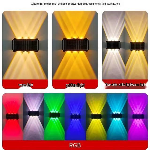 Waterproof Solar Wall Washer Light for Outdoor Courtyard and Garden Decoration