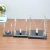 Modern Simple Plastic Newton's Cradle Physics Decor Stress Relief Desk Toy With Black Base