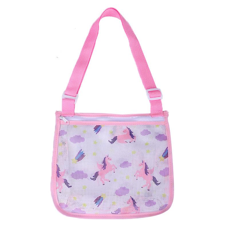 

Принт ДЕТСКАЯ сумка для хранения игрушек, Дорожная пляжная сумка, Полая и прозрачная пляжная сетчатая сумка, Сумка через плечо 24X9X21cm