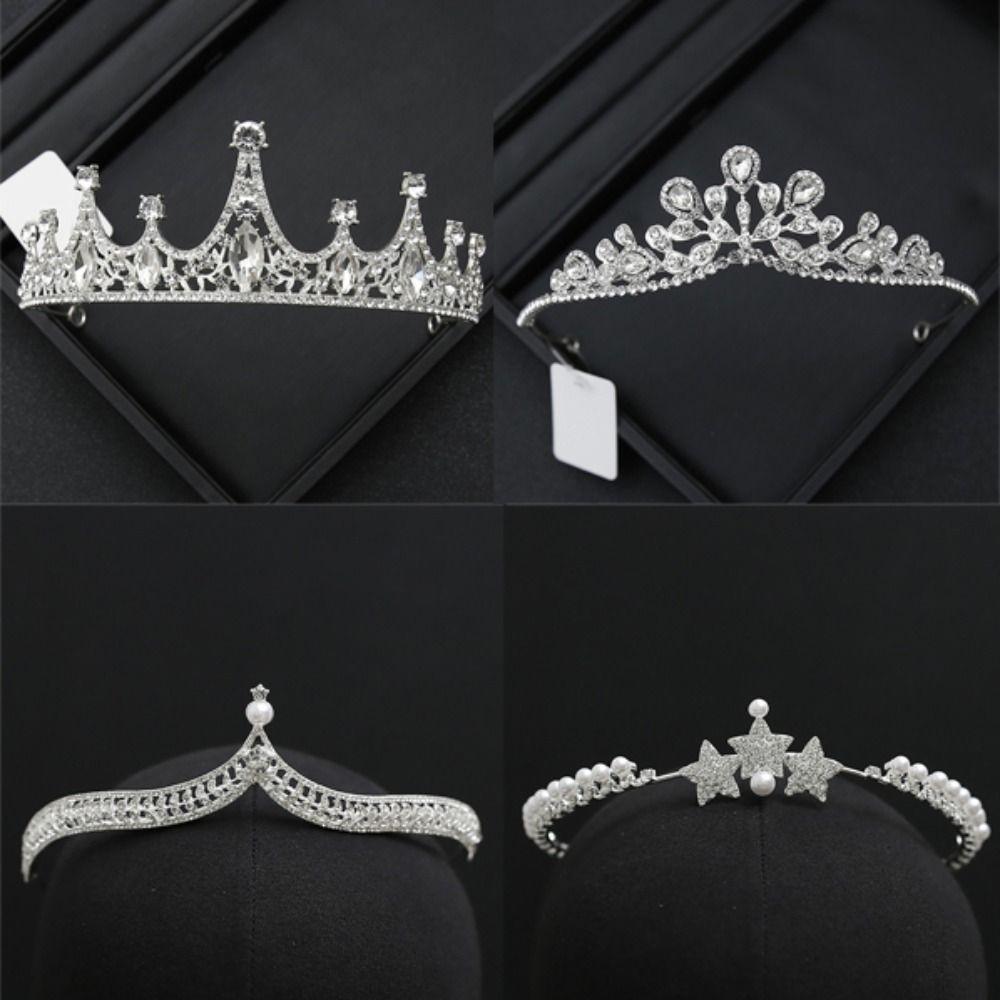 Crystal Rhinestone Rhinestone Tiara Alloy Material Princess Crown Wedding Bride Crown Prom Event
