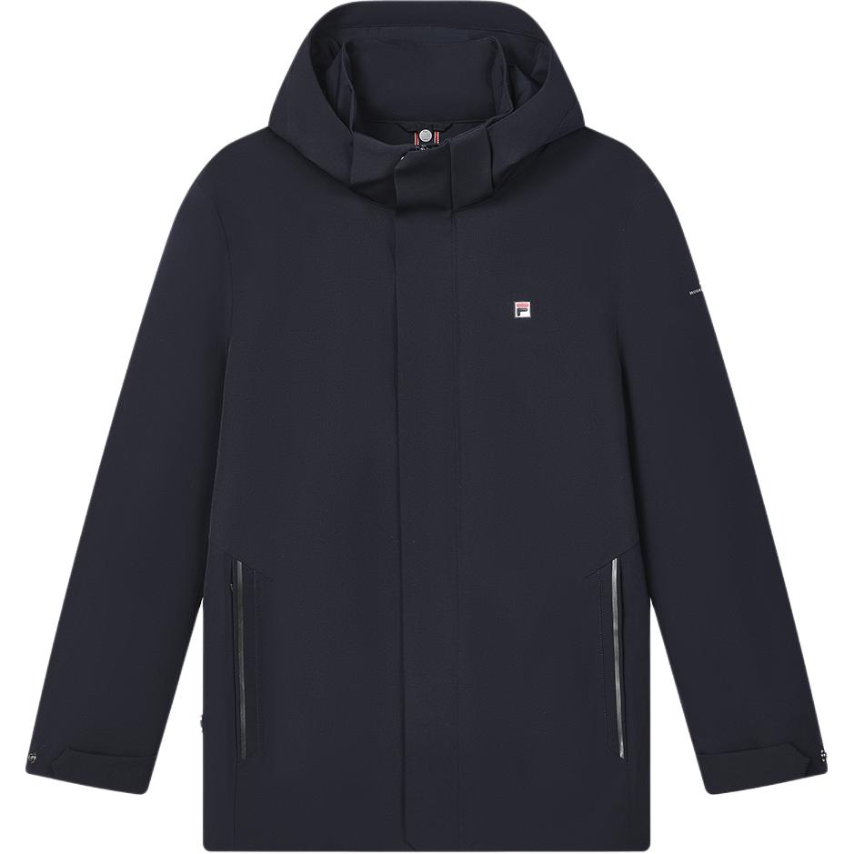 Fila Official 2024 Spring New Two-Piece Warm Cotton Three-In-One Hooded Jacket Men Tops Legendary-Blue F11M411702F-NV