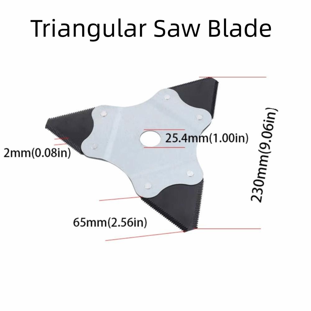 Manganese Steel Lawn Mower Blades Triangular Shape Double-sided Blades  Garden Maintenance
