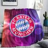 1PC FC Bayern Munchen Patterned Flannel Blanket Suitable For All Seasons for Home Decor Warmth and Comfort Gifts Holiday Present