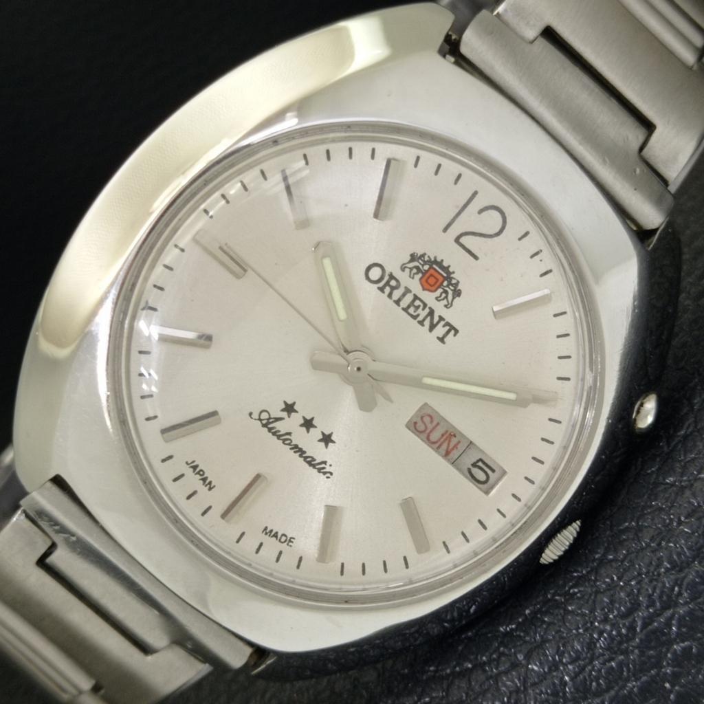 

ОРИГИНАЛЬНЫЕ ВИНТАЖНЫЕ МУЖСКИЕ АВТОМАТИЧЕСКИЕ ЧАСЫ ORIENT 46941 ЯПОНИЯ С СЕРЕБРИСТЫМ ЦИФЕРБЛАТОМ a702538-1 R126-a702538