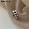 XIYANIKE Sweet Cool Korean Pearls Cuff Finger Rings For Women Girl Fashion New Jewelry Gift Party Wedding Anillos Mujer