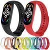 Bracelet de montre en silicone couleur unie avec couvercle intégré pour Xiaomi Smart Band 10 9 8, Bracelet de rechange, Bracelet uniquement