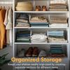 2pcs Clear Plastic Closet Organizer Dividers, Transparent Storage Shelf for Home Wardrobe, Independent Installation