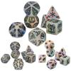 DND Dice Set 7pcs Digital Polyhedral Dice D4-D20 Unique Festival Style for RPG Board Game Accessories