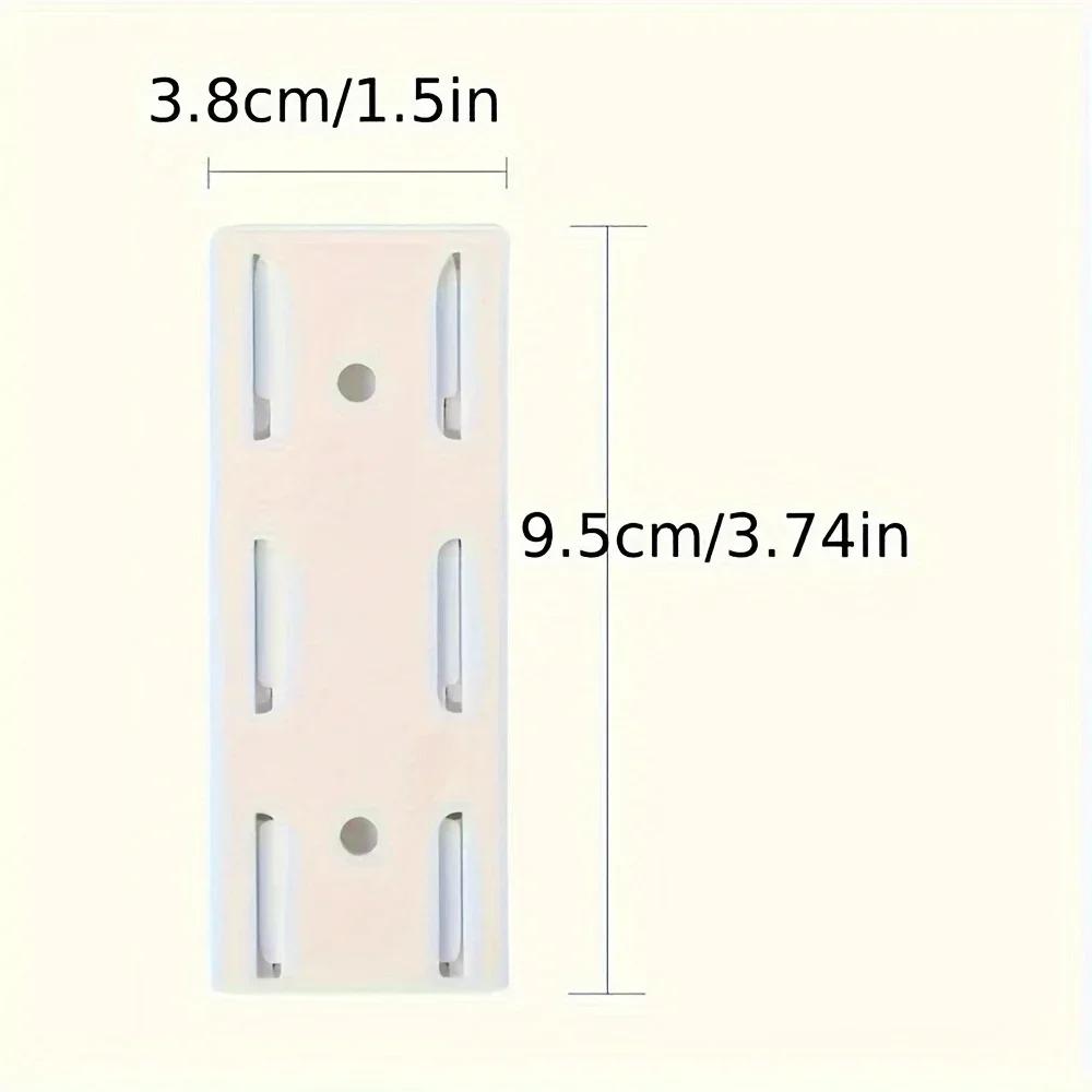 Wall Mounted Self Adhesive Power Strip Fixer Removable Cable Organizer Desktop Socket Holder for Office Home