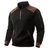 Men's Color,Blocked Button Lapel Long Sleeve Top Men's Casual Fashion Long Sleeve Top