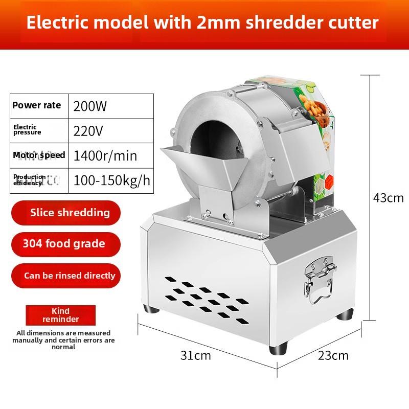 220В Машина для нарезки и шинковки картофеля из нержавеющей стали Коммерческая для дынь и фруктов