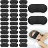 40 Peças Máscara de Olho Máscaras de Dormir Atacado Vendas para Festa de Team Building Jogos com Apoio para Nariz e Tira Ajustável para Mulheres Homens Venda Preta de 4 Camadas P