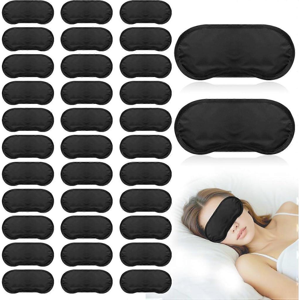 40 Pezzi Maschera Occhi Maschere Sonno Ingrosso Bende per Feste Team Building Giochi con Nasello e Cinturino Regolabile per Donne Uomini 4 Strati Benda Nera S