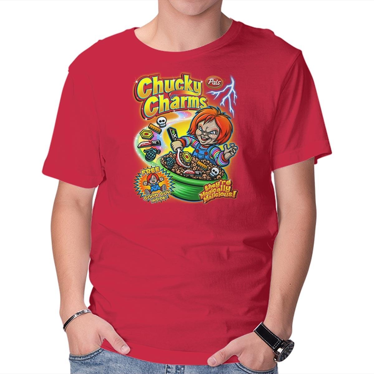 Unisex Crew Neck T-Shirt Chucky Charms Graphic Short Sleeve Casual Tee XXXXL