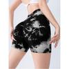 Fitness Shorts for Women, Quick-Dry, European and American Style, Tummy Control, Running Sports Shorts, Tie-Dye Yoga Wear with a Stylish Design
