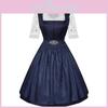 European Beer Festival Maid Dress Set With Short Sleeves And Lace Apron For Cosplay Events