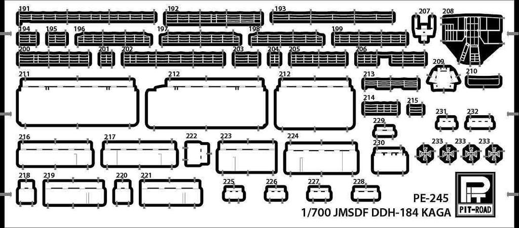 Pit Road 1/700 Scale Ship Model Upgrade Parts Series for the Japan Maritime Self-Defense Force Izumo-class Destroyer, Plastic Model Parts GB7014
