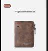 Men's High-End Casual Zipper Wallet - Short, Large Capacity, Multifunctional Billfold & Coin/Card Holder.