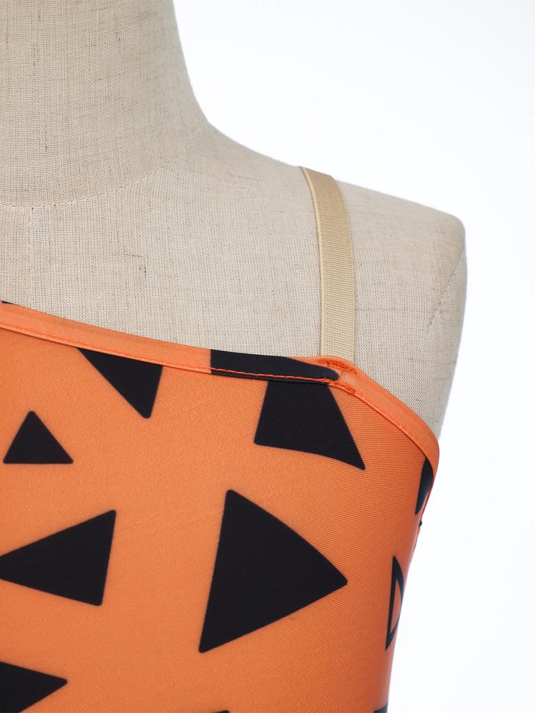 Dívčí kostým jeskynní ženy Patchworkové tutu šaty Nastavitelný popruh Síťované krátké rukávy Všité kalhotky 3D kostěný pásek Prehistorický kostým