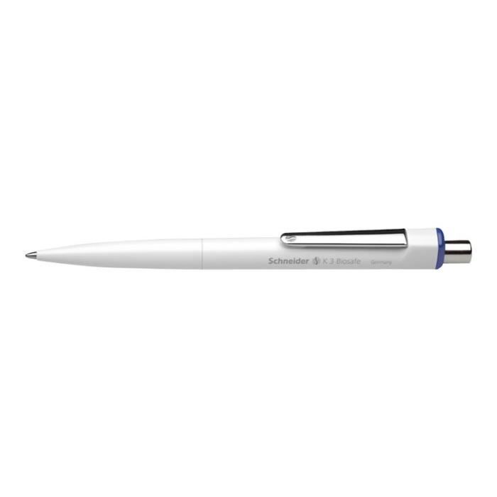 Schneider K 3 Biosafe Stylo à bille bleu moyen rétractable