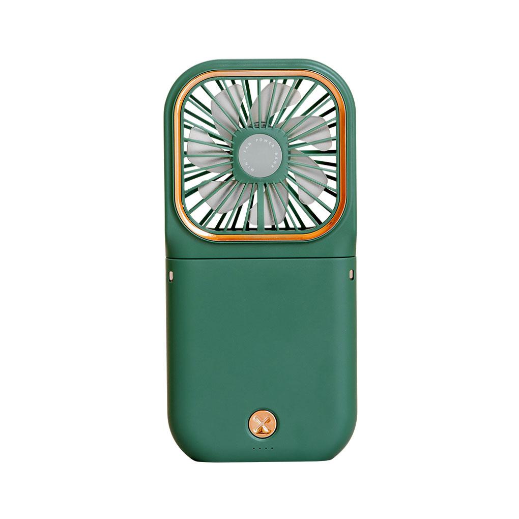 Mini Cooling Fan Foldable Neck Hanging Fan USB Adjustable Rechargeable Air Cooler Phone Holder 3 Gears Summer Cooling Fan