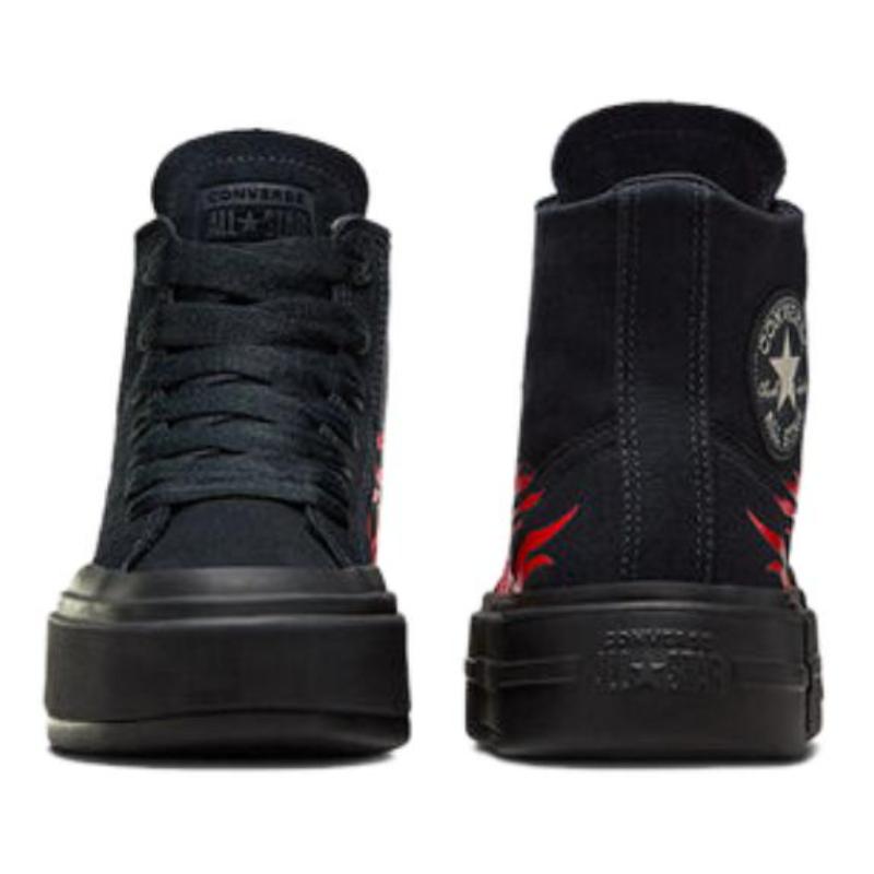 Converse Chuck Taylor All Star Fashionable and Trendy Durable Increased Height High-top Canvas Shoes Unisex Black and Red