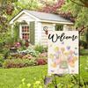 Double-Sided Garden Flag for Porch 12x18 Inch Fade-Resistant Spring Floral Butterfly Print Decorative Flag for Outdoor Yard Patio Mailbox Seasonal