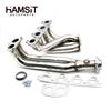 Hamsit exhaust manifold header for 88-00 Honda Civic CR-X Del Sol D Series Engine SOHC stainless steel
