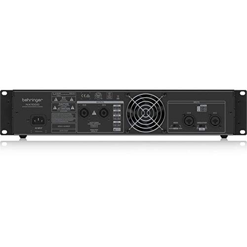 Behringer NX1000 Power Amplifier, Maximum Output 500W X 2, Speakon Connector, Ultra-Lightweight Class D Design