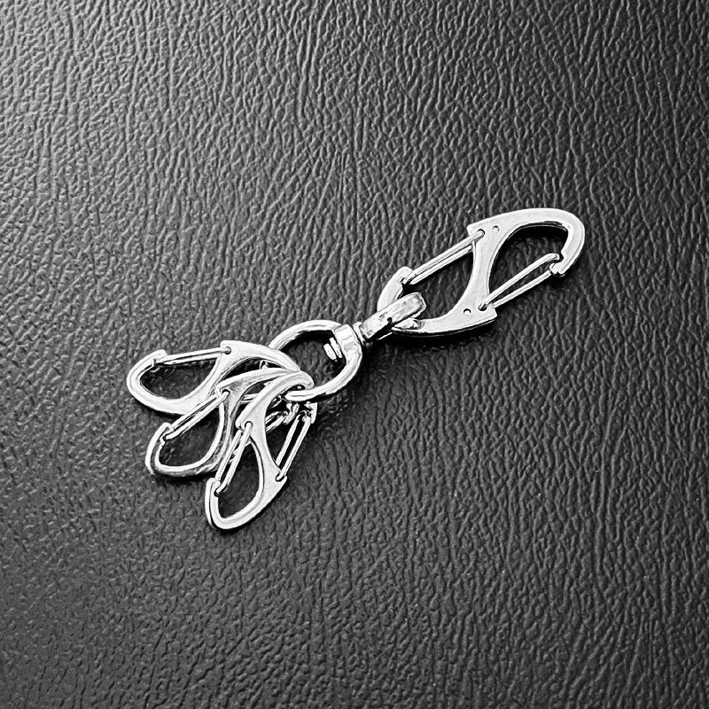 

1 шт. Металлические 8-символьные кольца-застежки с 4 шт. крючками-пряжками, открывающиеся карабины для брелоков, крючки-пряжки, соединитель серебряный