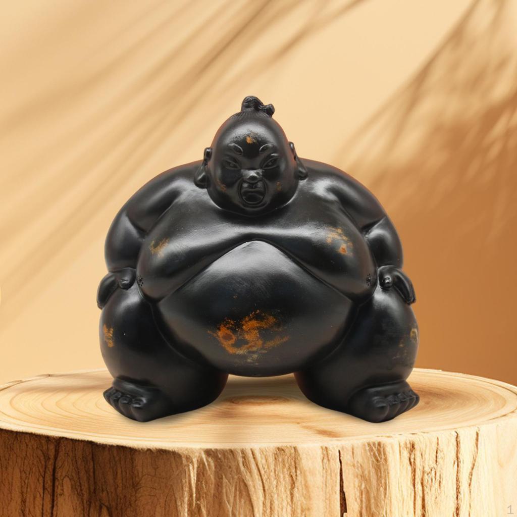 Mini Sumo-staty Te-djur Prydnad för Kontor och Vardagsrum