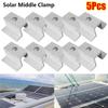 5Pcs Silver PV Middle Clamp 25-50mm Photovoltaic Bracket for Standard PV Module Racking
