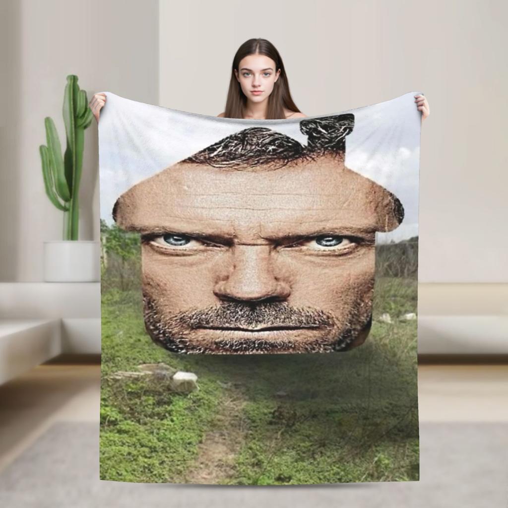 House MD Dr Gregory House Fashion Blanket Cozy Soft Throw Fashion Blankets for Bed Multi-size Quilt