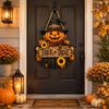 Autumn Theme Wooden Wall Decor 2D Flat Pumpkin Scarecrow Pendant Festive Fall Porch Sign  Porch