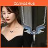 Chic Angel Wing Pendant Necklace For Women Minimalist Design With Sparkling Details
