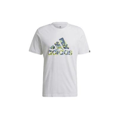Logo Print Sports Crew Neck T-Shirt Men Tops White GL3700
