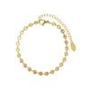 Floral Flower Stainless Steel for Bracelet Sunlight Circle Embossed Dainty Dainty Fashion Chain Link for Bracelet