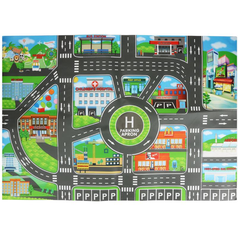 

Road Mat Children Traffic Car Map Boy Girls Educational Toy Road Plastic Carpet Playmat For Baby Mats City Kids Toys Games